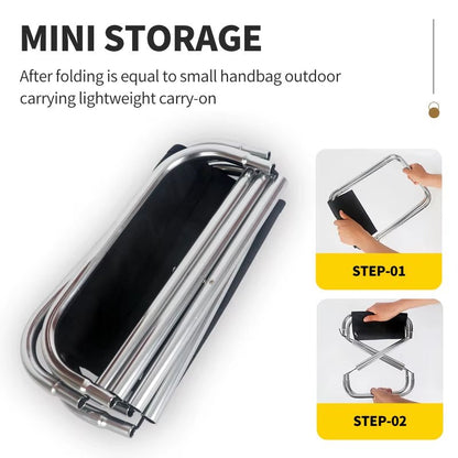 Outdoor Aluminium Alloy Portable Folding Picnic Camping Stool Mini Storage Fishing Chair Ultralight Furniture Allinoneshop-24