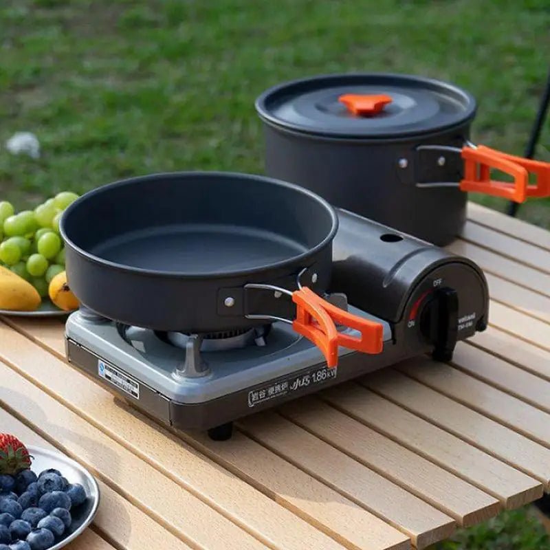 Portable Camping Cookware Set Outdoor Pot Tableware Kit Cooking Water Kettle Pan Travel Cutlery Utensils Hiking Picnic Equipment Allinoneshop-24