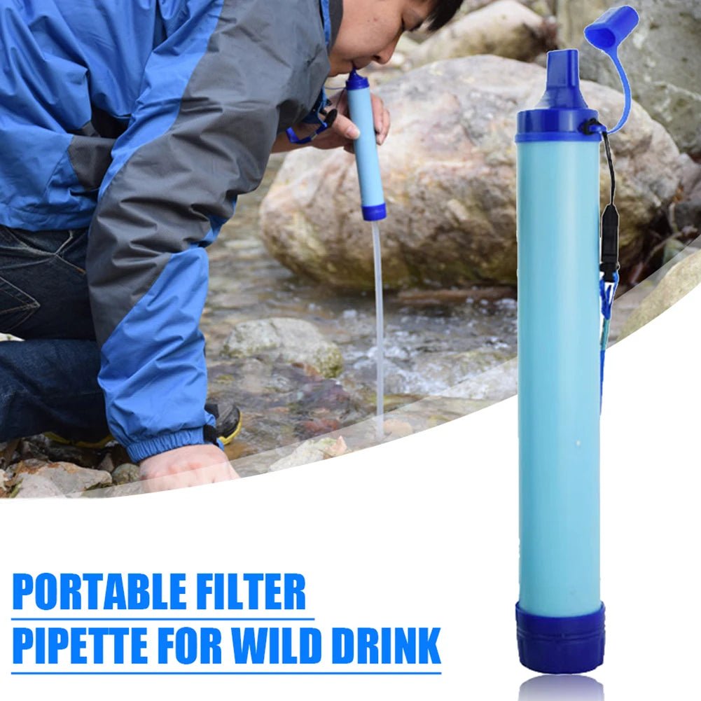 Portable Outdoor Water Purifier Camping Hiking Emergency Survival Water Filter Filtration Straws Allinoneshop-24