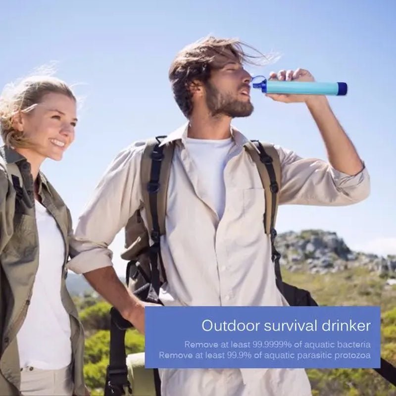 Portable Outdoor Water Purifier Camping Hiking Emergency Survival Water Filter Filtration Straws Allinoneshop-24