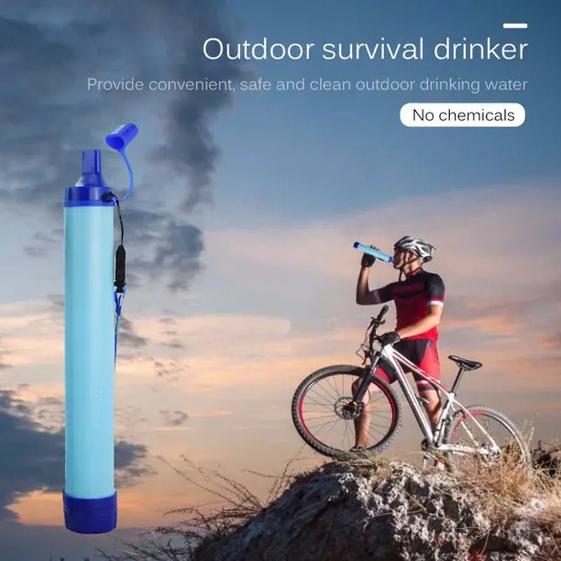 Portable Outdoor Water Purifier Camping Hiking Emergency Survival Water Filter Filtration Straws Allinoneshop-24