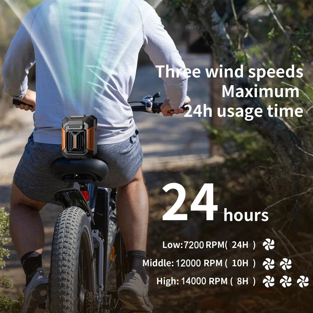 Portable Waist Fan, Wearable Belt Shirt Body Fan, Rechargeable Hanging Neck Fan, Outdoor Working Waist Clip Fan with LED Lights Allinoneshop-24