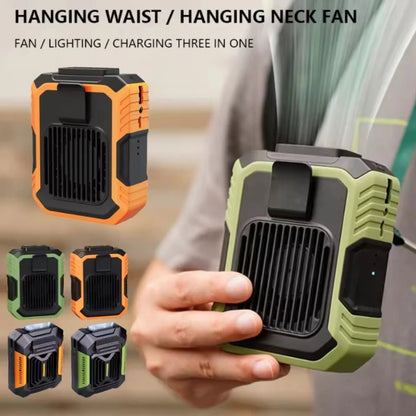 Portable Waist Fan, Wearable Belt Shirt Body Fan, Rechargeable Hanging Neck Fan, Outdoor Working Waist Clip Fan with LED Lights Allinoneshop-24