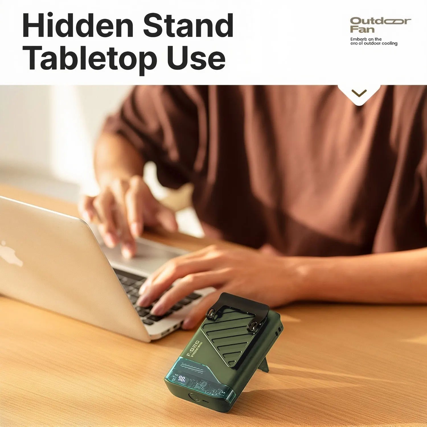 Portable Waist Fan with Belt Clip Light Mute Five Hole New Neck Hanging Fan Suitable for Outdoor Travel of Office Desk Allinoneshop-24