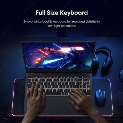 ‌Powerful 2025 Laptop for Work/Study: 15.6" FHD Screen, Intel 10Nm Quad-Core, 16GB DDR4 + 512GB Nvme, Privacy Camera Shutter Gaming Notebook Allinoneshop-24