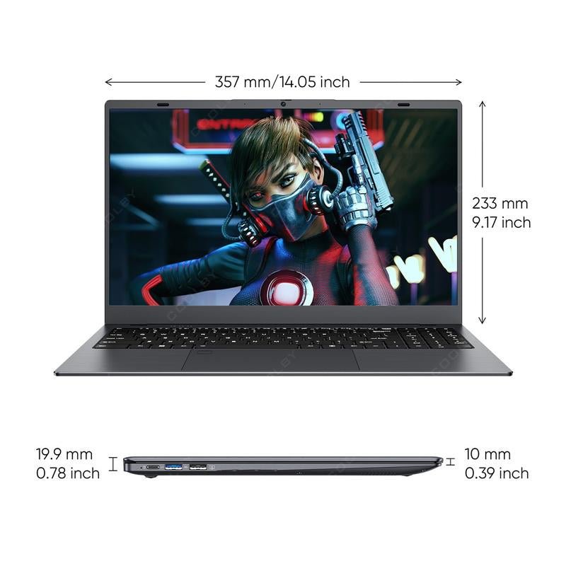 ‌Powerful 2025 Laptop for Work/Study: 15.6" FHD Screen, Intel 10Nm Quad-Core, 16GB DDR4 + 512GB Nvme, Privacy Camera Shutter Gaming Notebook Allinoneshop-24