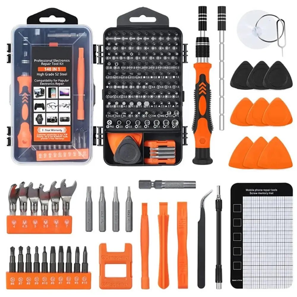 Precision Screwdriver Set,140 in 1 Repair Tool Kit with 118 Bits Magnetic Screwdriver Set for Computer,Laptop,Phone Etc Allinoneshop-24