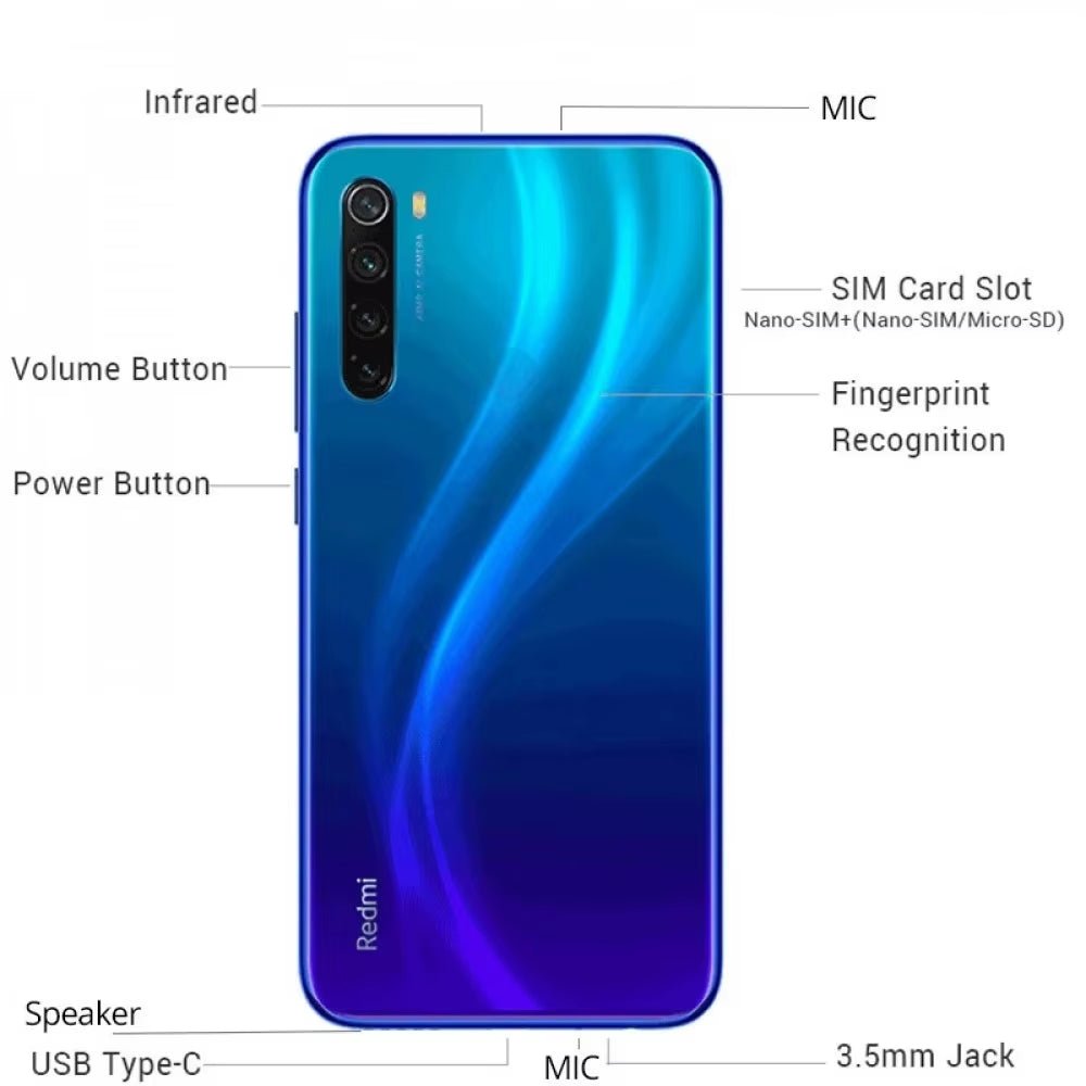 Redmi Note 8/Note 8 Pro Smartphone Global Firmware with Phone Case Original Android Phone 4000Mah Baterry Quad Cmaera Allinoneshop-24