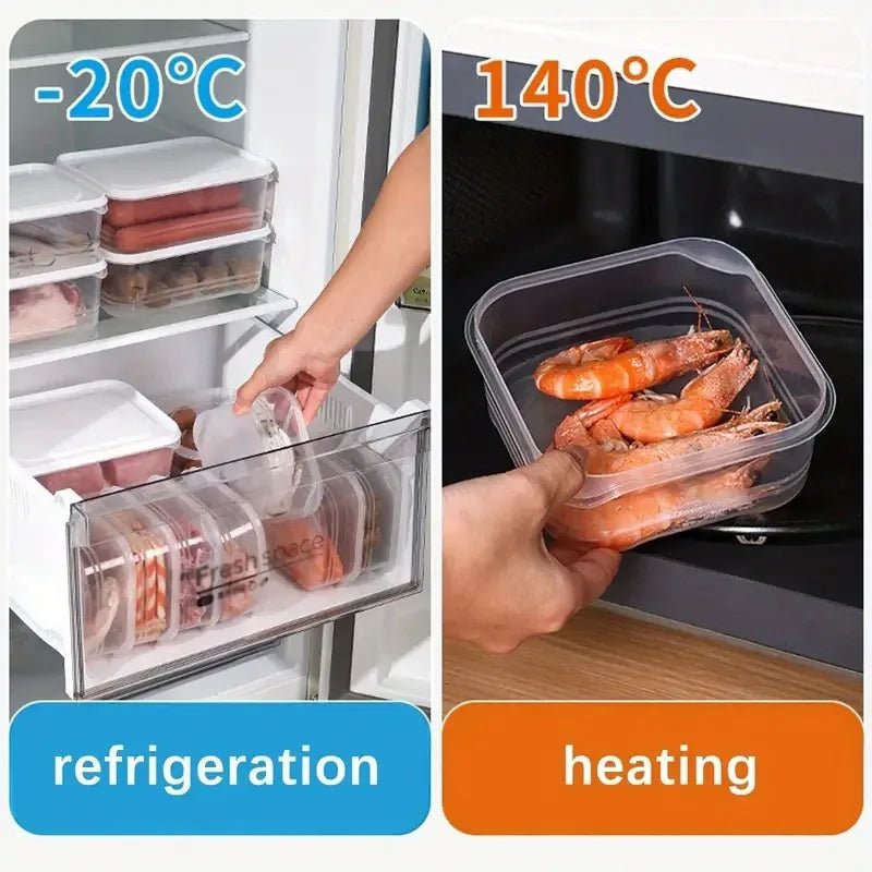 Refrigerator Meat Food Preservation Box Transparent Storage Box Food Grade Meat Freezing Box Home Vegetable Storage Organizer Allinoneshop-24