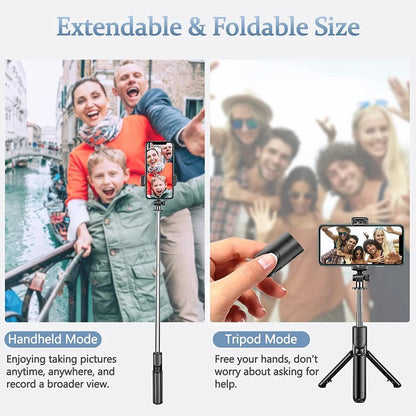 Selfie Stick Tripod Extendable Wireless Bluetooth Remote Portable Smartphone Tripod Stand Mount for IOS Android Phone Allinoneshop-24