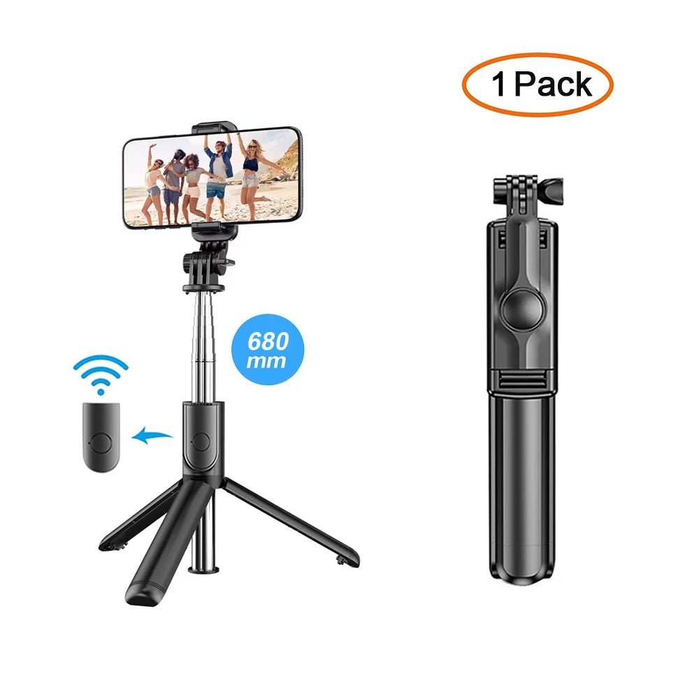Selfie Stick Tripod Extendable Wireless Bluetooth Remote Portable Smartphone Tripod Stand Mount for IOS Android Phone Allinoneshop-24