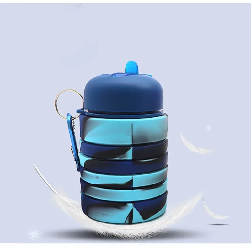 Silicone Collapsible Water Bottles,Portable Foldable Expandable Sports Cups, Leak Proof Reusable ,For Outdoor Activities Travel. Allinoneshop-24