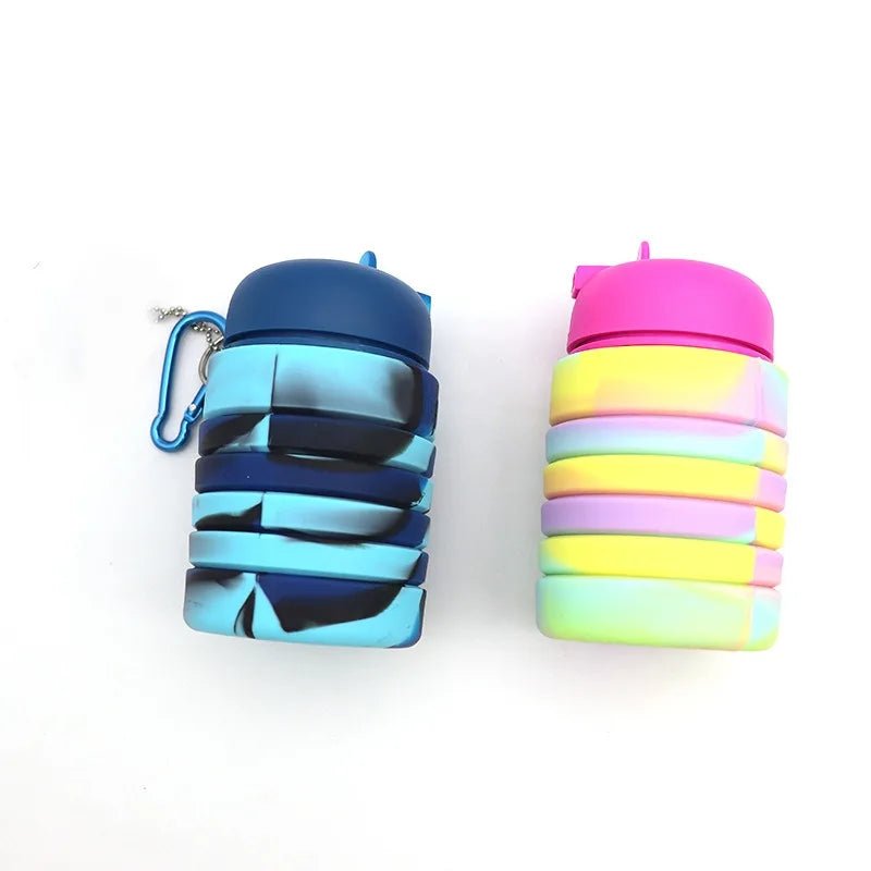 Silicone Collapsible Water Bottles,Portable Foldable Expandable Sports Cups, Leak Proof Reusable ,For Outdoor Activities Travel. Allinoneshop-24