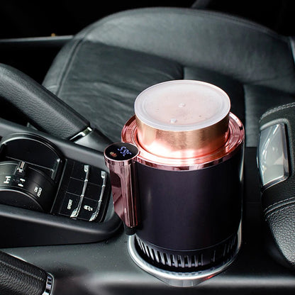 Smart Car 2-In-1 Hot and Cold Cup Drinks Holder Home Fast Refrigeration Cooling/Heating Mini Touch Screen Beverage Mug Drink Can Allinoneshop-24