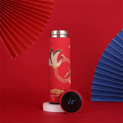 Smart Mug Tea Water Separation Classical Style Easy to Use Safety Thermos Cup Stainless Steel Thermos Bottle Intelligent Mug Allinoneshop-24