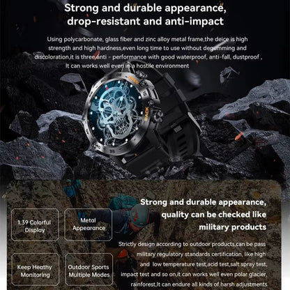 Smart Watch K52 Bluetooth Call 1.39Inch IPS Big Screen 400Mah Long Standby Health Monitoring Outdoor Sport Men Women Smartwatch Allinoneshop-24