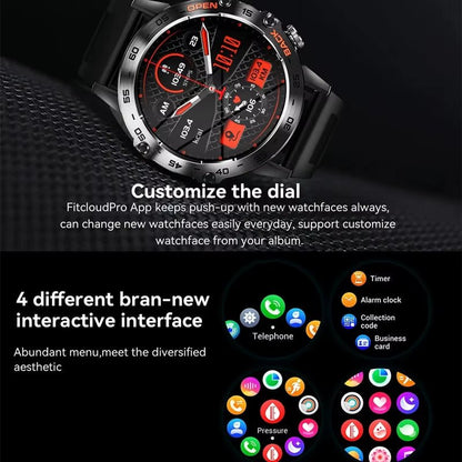 Smart Watch K52 Bluetooth Call 1.39Inch IPS Big Screen 400Mah Long Standby Health Monitoring Outdoor Sport Men Women Smartwatch Allinoneshop-24
