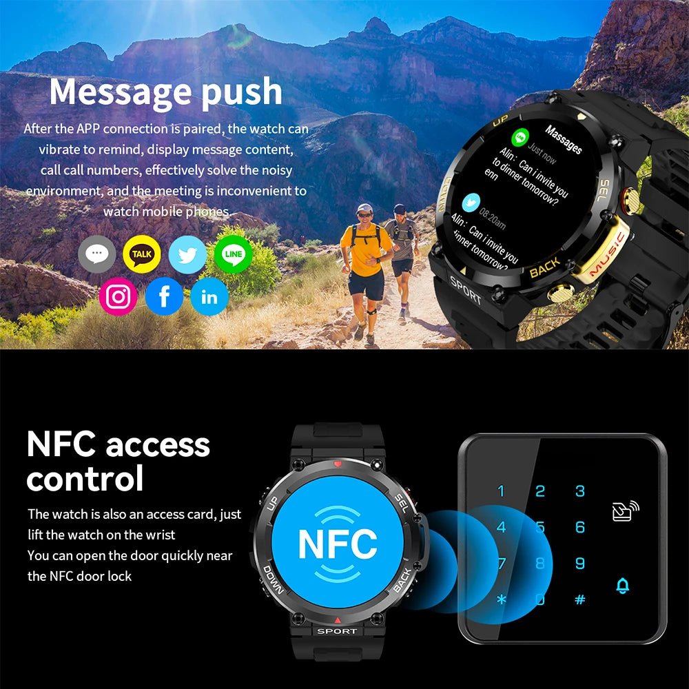 Smart Watch Men 1.39'' 420*420 HD Screen IP68 Waterproof Bluetooth Call Music Play Sport 420Mah LF33 Smartwatch Men 2024 Allinoneshop-24