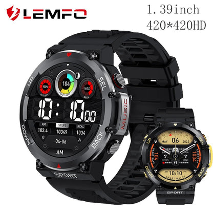 Smart Watch Men 1.39'' 420*420 HD Screen IP68 Waterproof Bluetooth Call Music Play Sport 420Mah LF33 Smartwatch Men 2024 Allinoneshop-24