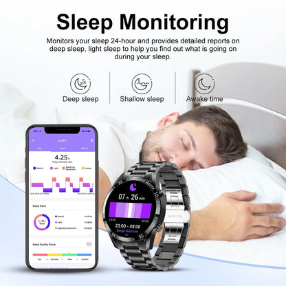 Smart Watch Men Fashion Full Touch Luxury Bluetooth Call Smart Watches Men Waterproof Sport Fitness Smartwatch for Men 2025 Allinoneshop-24