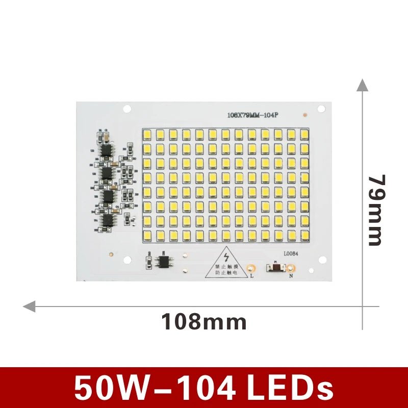 SMD 2835 LED Chip 100W 50W 30W 20W 10W Flood Light Beads AC 220V-240V Led Floodlight Lamp DIY for Outdoor Lighting Spotlight Allinoneshop-24