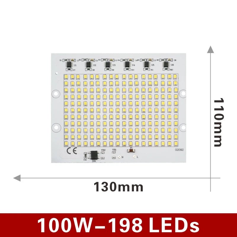 SMD 2835 LED Chip 100W 50W 30W 20W 10W Flood Light Beads AC 220V-240V Led Floodlight Lamp DIY for Outdoor Lighting Spotlight Allinoneshop-24