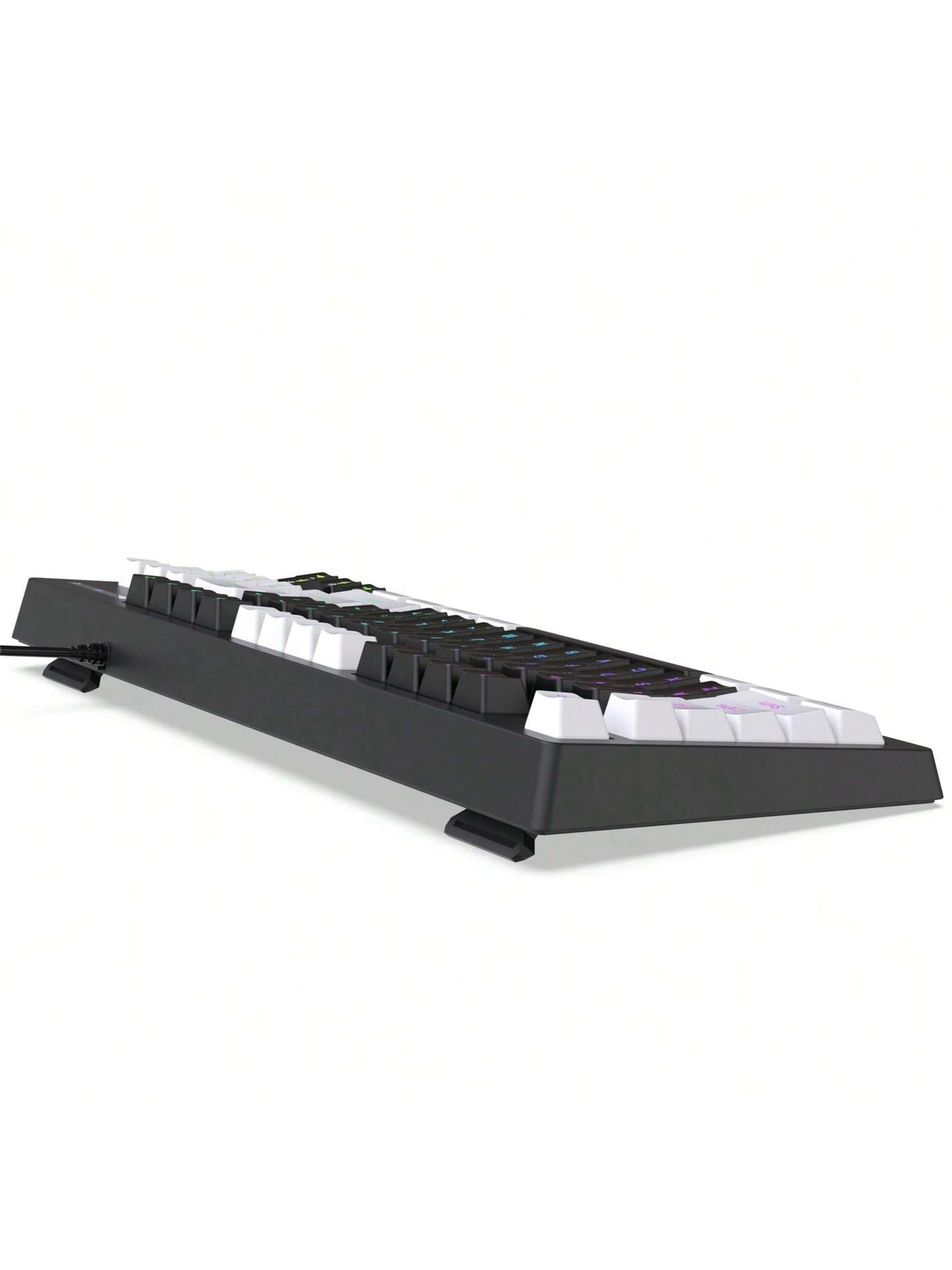 Snpurdiri Snpurdiri Rgb Illuminated, Compact Gaming Keyboard, Usb Cable 87-Key Gaming Keyboard, Led Rainbow Backlit Keyboard, Membrane Keyboard, Suitable for Laptop, Pc Gaming, and Work Keyboard Allinoneshop-24