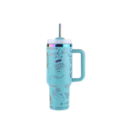 Stainless Steel Thermal Coffee Car Cup 40Oz Vacuum Insulated Car Mug with Straw Thermal Iced Travel Cup for Sports Outdoor Tour Allinoneshop-24