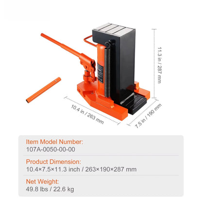 Succebuy Hydraulic Toe Jack 2.5 Ton on Toe Toe Jack Lift 5 Ton Top Lift Capacity Machine Jack 0.8-5.3 in Toe Height 8.9-13.4 Top Allinoneshop-24