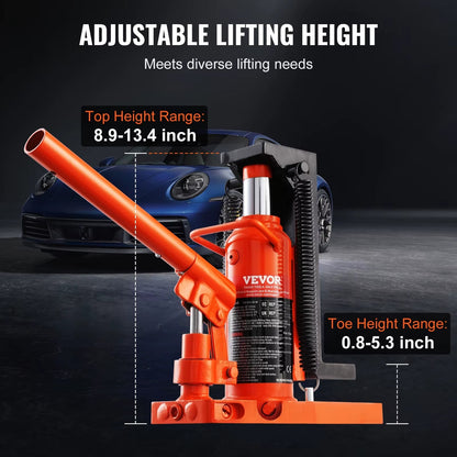 Succebuy Hydraulic Toe Jack 2.5 Ton on Toe Toe Jack Lift 5 Ton Top Lift Capacity Machine Jack 0.8-5.3 in Toe Height 8.9-13.4 Top Allinoneshop-24