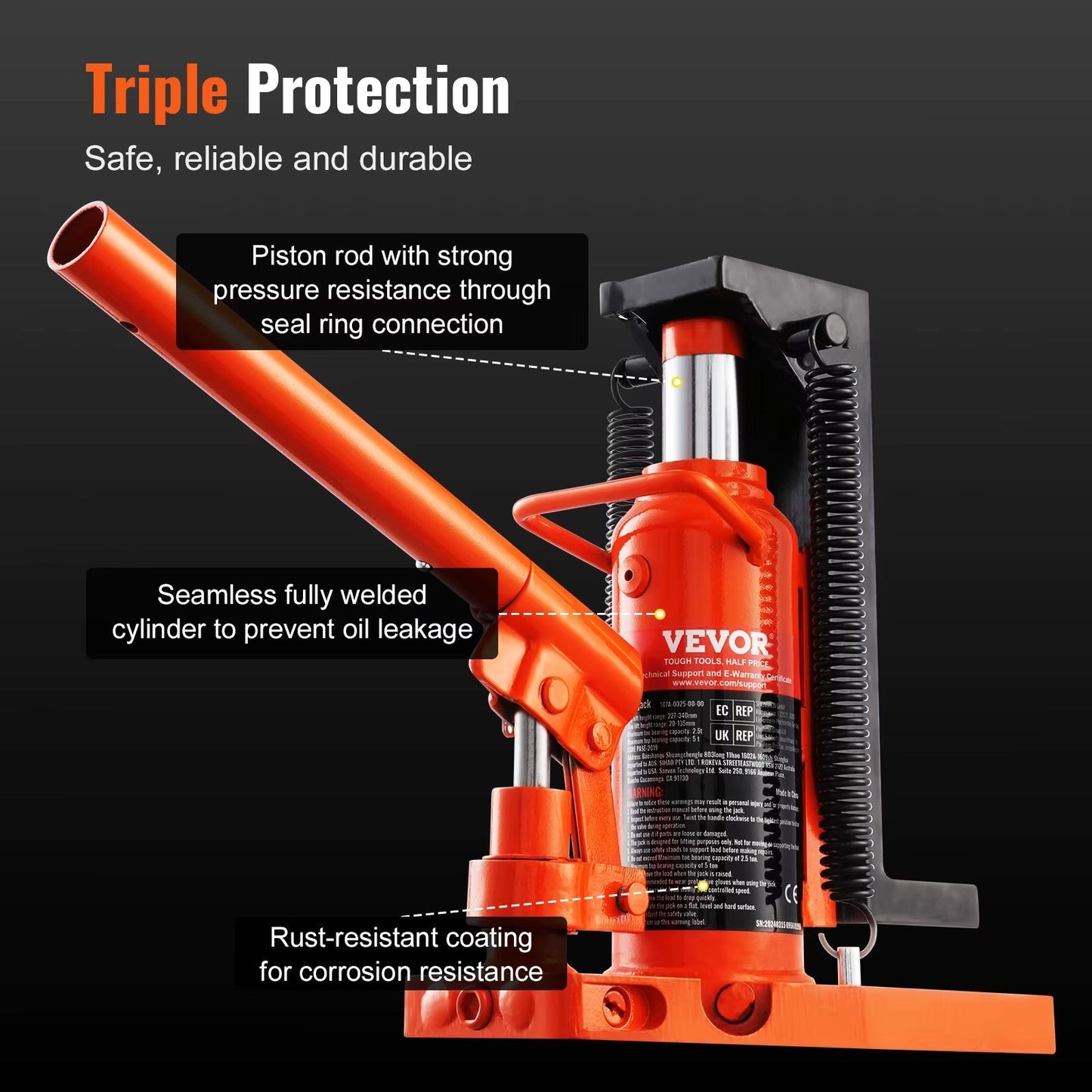 Succebuy Hydraulic Toe Jack 2.5 Ton on Toe Toe Jack Lift 5 Ton Top Lift Capacity Machine Jack 0.8-5.3 in Toe Height 8.9-13.4 Top Allinoneshop-24