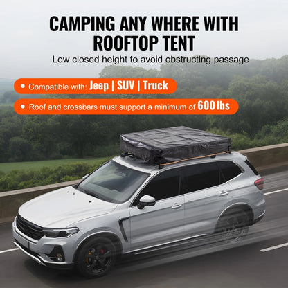 Succebuy Rooftop Tent Hardshell Folding Tent with Telescopic Ladder Mattress PVC Cover Bag Waterproof Jeep SUV Van Pickup Truck Allinoneshop-24