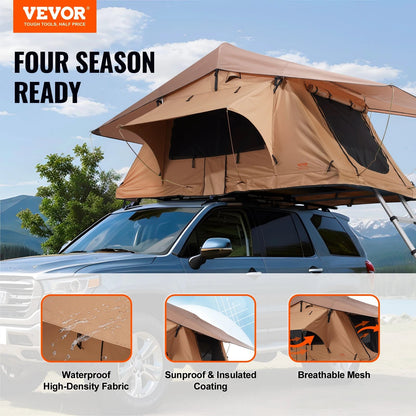Succebuy Rooftop Tent Hardshell Folding Tent with Telescopic Ladder Mattress PVC Cover Bag Waterproof Jeep SUV Van Pickup Truck Allinoneshop-24