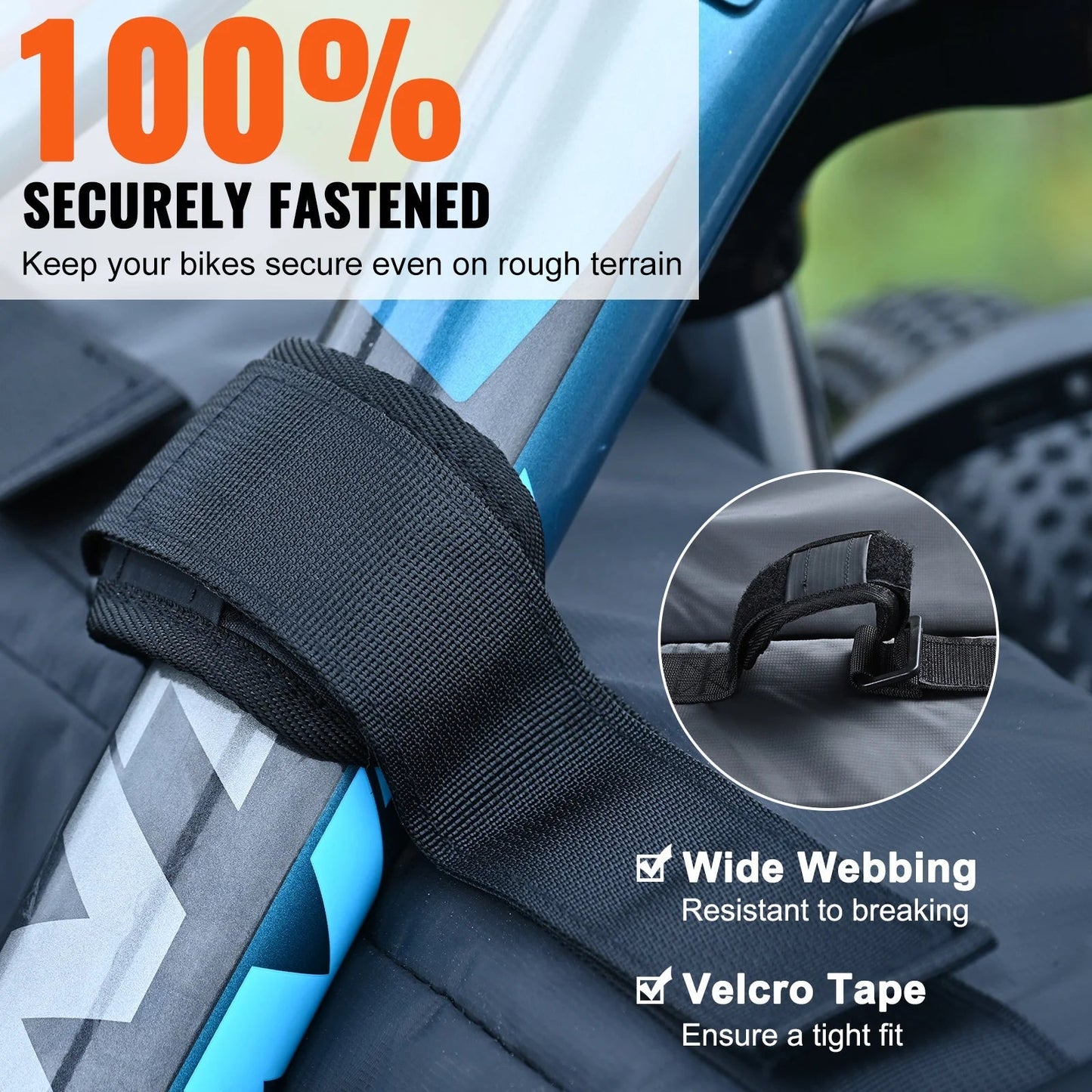 Succebuy Tailgate Bike Pad 53" Truck Tailgate Pad Carry 5 Mountain Bike Tailgate Protection Pad with Reflective Strips Allinoneshop-24