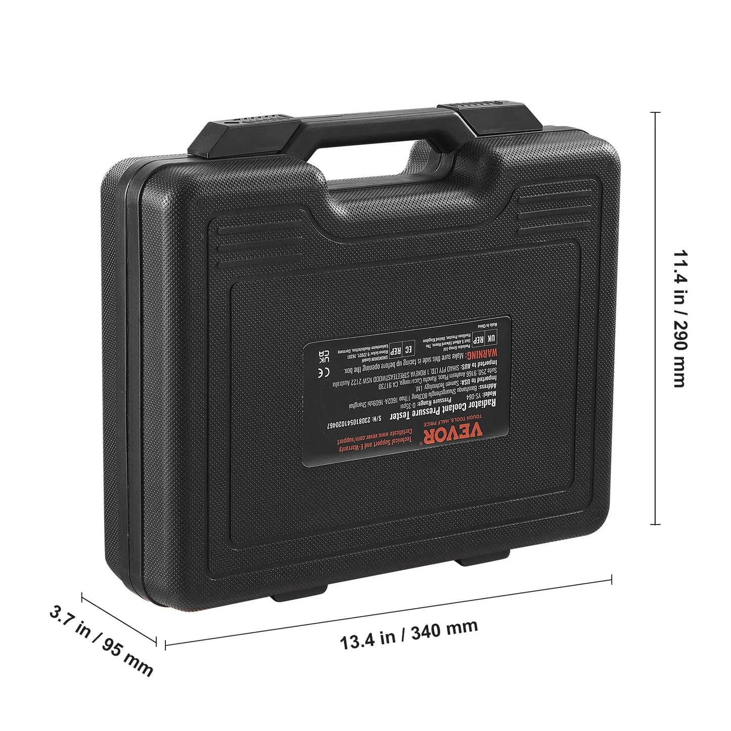 Succebuy Universal Radiator Pressure Tester Kit Manual Pump Color-Coded Steel Test Cap Adapters Toolbox for Car Motorcycle Truck Allinoneshop-24