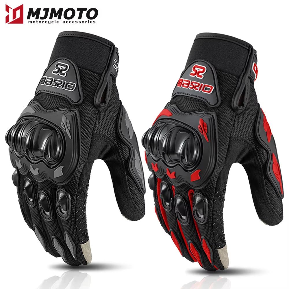 Summer Breathable Full Finger Motorcycle Gloves Non-Slip Wear-Resistant Motocross Racing Gloves Touch Screen Moto Biker Gloves Allinoneshop-24