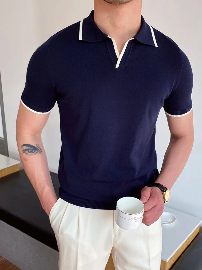 Summer Men Fashion Polo Shirts Short Sleeve Turn-Down Collar Patchwork Casual Polos Mens Clothing Male Tops Pullover Streetwear Allinoneshop-24