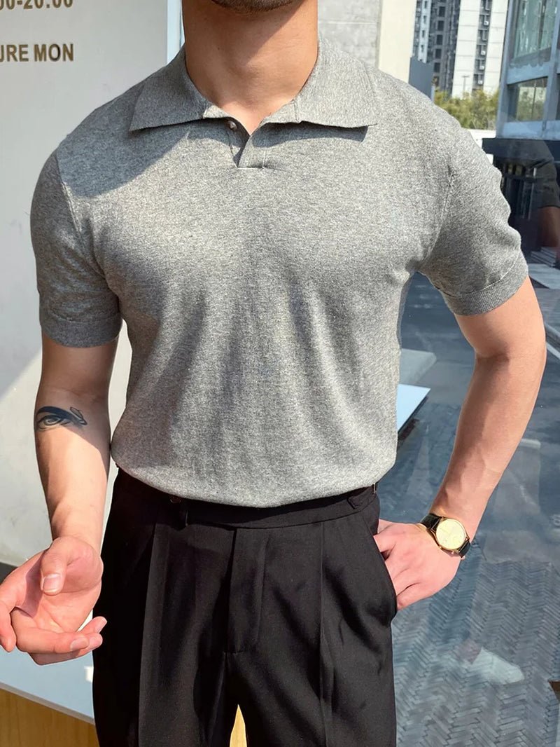 Summer Men Fashion Polo Shirts Short Sleeve Turn-Down Collar Patchwork Casual Polos Mens Clothing Male Tops Pullover Streetwear Allinoneshop-24