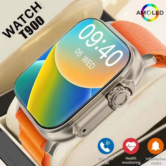 T900Ultra Smartwatch Bluetooth Talk Smartwatch Message Alert Heart Rate Monitor Sports Watch for Android IOS Men Women Allinoneshop-24