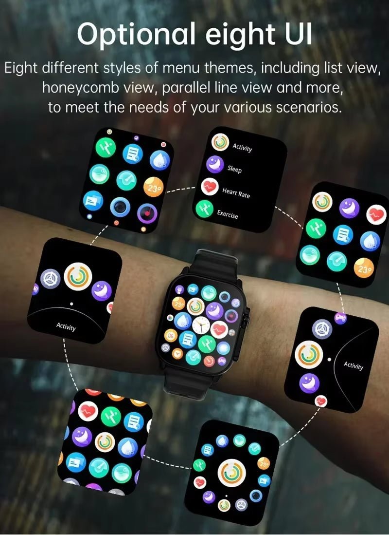 T900Ultra Smartwatch Bluetooth Talk Smartwatch Message Alert Heart Rate Monitor Sports Watch for Android IOS Men Women Allinoneshop-24