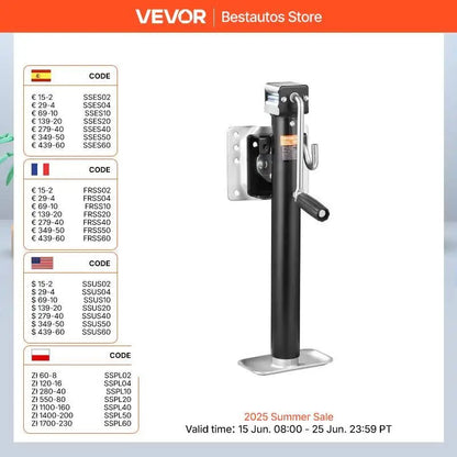 Trailer Jack 2000/2500/5000/8000/12000Lbstrailer Tonguetrailer Jack Stand with Handle for Lifting RV Yacht Utility Trailer Allinoneshop-24