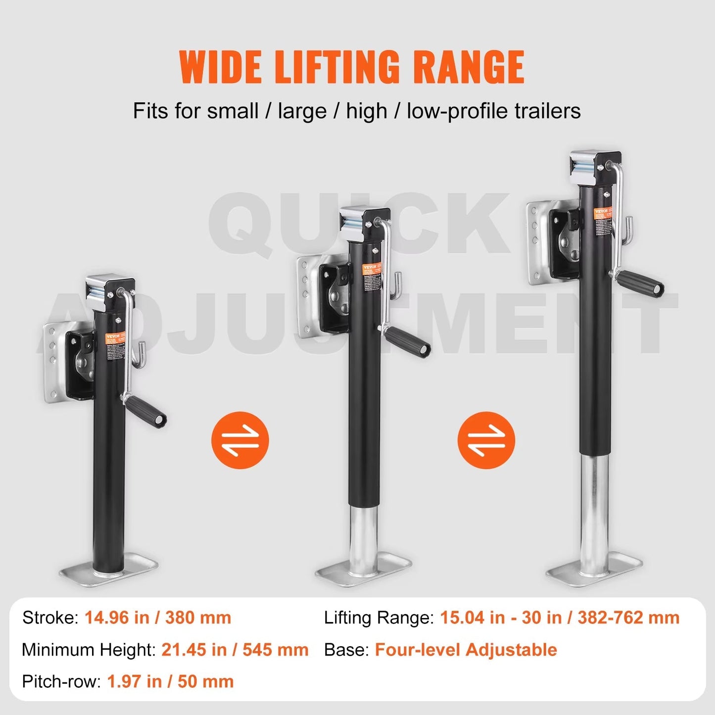 Trailer Jack 2000/2500/5000/8000/12000Lbstrailer Tonguetrailer Jack Stand with Handle for Lifting RV Yacht Utility Trailer Allinoneshop-24