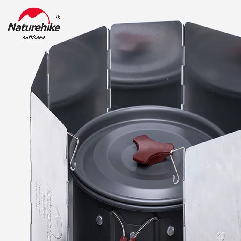 Ultralight Outdoor 8 Plates Foldable Wind Shield Camping Stoves Windshield Foldable Gas Cookers Wind Deflectors Stove Allinoneshop-24