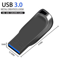 USB Flash Drive 128GB 64GB 32GB 16GB 3.0 High-Speed Pendrive 128GB 64GB USB Memory Stick 32GB 16GB USB Flash Drive Allinoneshop-24