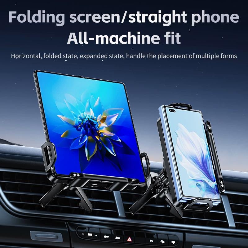 Vehicle Automatic Phone Holder for Car , Folding Screen Phone/Tablet Stand 15W Wireless Charger, 90-Degree Rotation, Installed on Car Air Outlet/Center Console, Suitable for Samsung Galaxy Zfold6/5/4/3 Galaxy Z Fold/Notes Other Wireless Charging Phones Allinoneshop-24