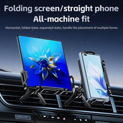 Vehicle Automatic Phone Holder for Car , Folding Screen Phone/Tablet Stand 15W Wireless Charger, 90-Degree Rotation, Installed on Car Air Outlet/Center Console, Suitable for Samsung Galaxy Zfold6/5/4/3 Galaxy Z Fold/Notes Other Wireless Charging Phones Allinoneshop-24