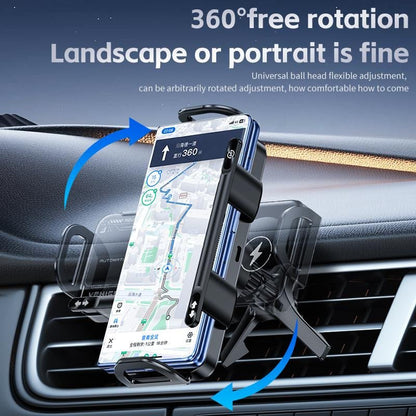 Vehicle Automatic Phone Holder for Car , Folding Screen Phone/Tablet Stand 15W Wireless Charger, 90-Degree Rotation, Installed on Car Air Outlet/Center Console, Suitable for Samsung Galaxy Zfold6/5/4/3 Galaxy Z Fold/Notes Other Wireless Charging Phones Allinoneshop-24