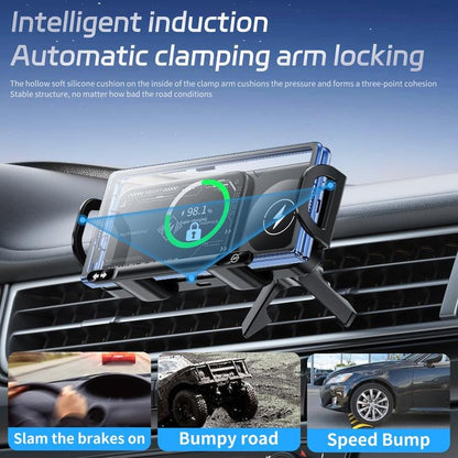 Vehicle Automatic Phone Holder for Car , Folding Screen Phone/Tablet Stand 15W Wireless Charger, 90-Degree Rotation, Installed on Car Air Outlet/Center Console, Suitable for Samsung Galaxy Zfold6/5/4/3 Galaxy Z Fold/Notes Other Wireless Charging Phones Allinoneshop-24
