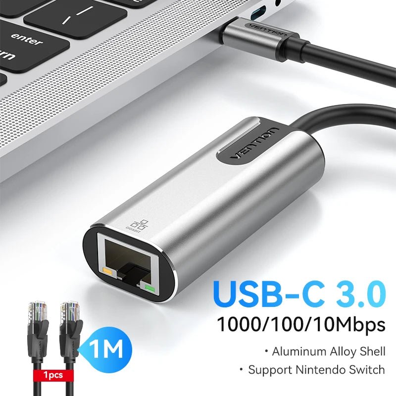 Vention USB Ethernet Adapter USB 3.0 Network Card to RJ45 Speed 1000M Lan Adapter for Windows Mac Xaiomi Ethernet USB Adapter Allinoneshop-24
