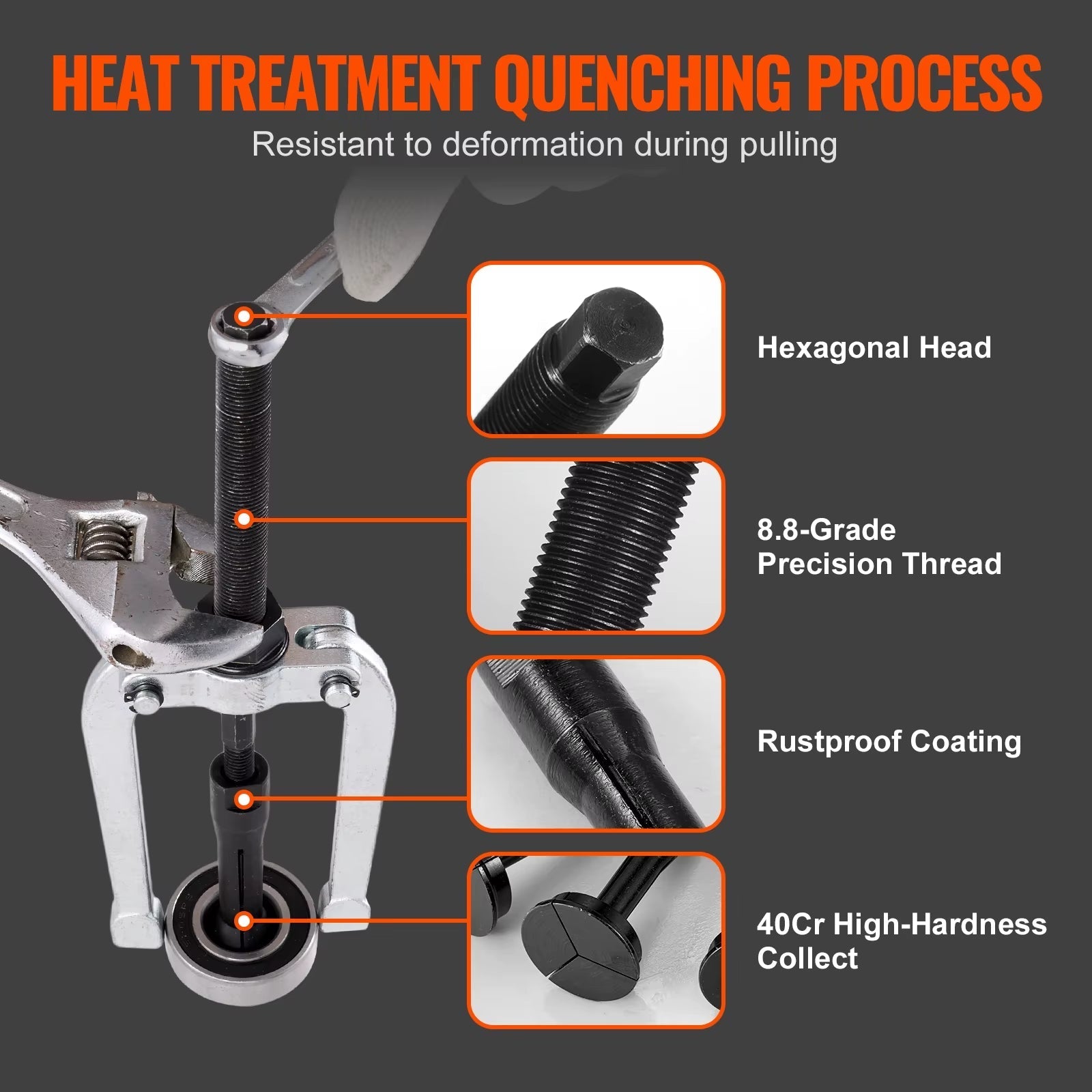 VEVOR Blind Hole Bearing Puller Set 16-In-1 Inner Bearing Race and Seal Extractor Kit, Slide Hammer Pilot Insert Inner Internal Allinoneshop-24